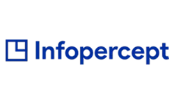 An image representing the Infopercept client logo on the Home page by Technotery, highlighting organizations that have partnered with Technotery.