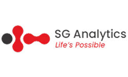 An image representing the SG Analytics client logo on the Home page by Technotery, highlighting organizations that have partnered with Technotery.