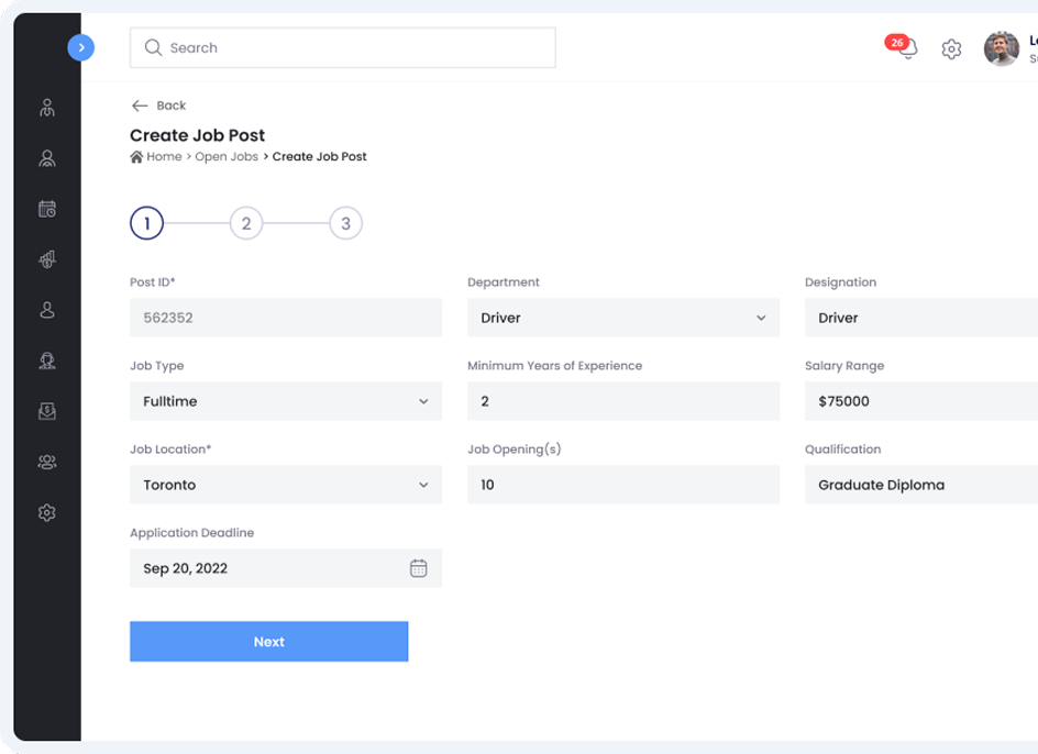 An image representing an application mockup on the ERP and HR Software case study page by Technotery.